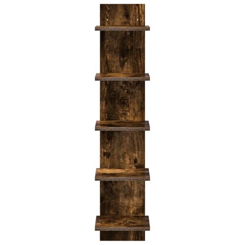 Zidna polica 2 kom. Dimljeni hrast 22 x 15 x 100 cm - Dimljeni hrast 2 22 x 15 x 100 cm (5 etaža) Cijena