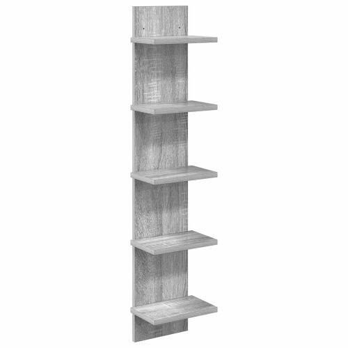Zidna polica Siva Sonoma 22 x 15 x 100 cm Konstruirano drvo - Siva Sonoma 1 22 x 15 x 100 cm (5 etaža) Cijena