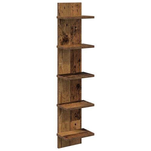 Zidna polica Staro drvo 22 x 15 x 100 cm Konstruirano drvo - Staro drvo 1 22 x 15 x 100 cm (5 etaža) Cijena