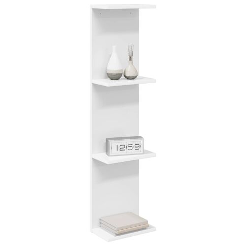 Zidna polica 2 kom. Bijela 22 x 15 x 100 cm Konstruirano drvo - Bijela 2 22 x 15 x 100 cm (4 etaže) Cijena
