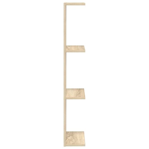 Zidna polica 2 kom. Hrast sonoma 22 x 15 x 100 cm - Hrast sonoma 2 22 x 15 x 100 cm (4 etaže) Cijena
