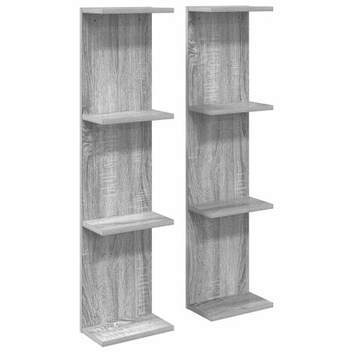 Zidna polica 2 kom. Siva Sonoma 22 x 15 x 100 cm - Siva Sonoma 2 22 x 15 x 100 cm (4 etaže) Cijena