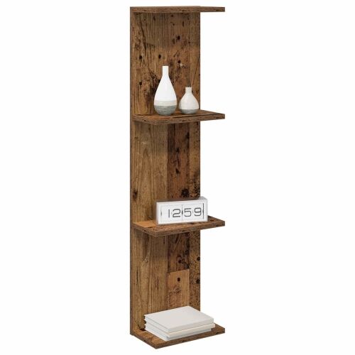 Zidna polica 2 kom. Staro drvo 22 x 15 x 100 cm - Staro drvo 2 22 x 15 x 100 cm (4 etaže) Cijena