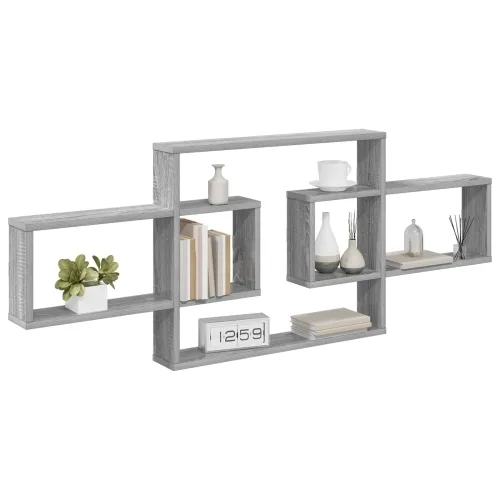 Zidna polica Siva Sonoma 130 x 10 x 50 cm Konstruirano drvo - Siva Sonoma Cijena
