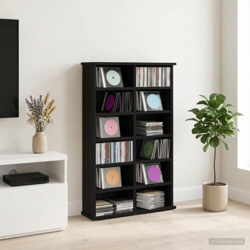 CD ormar Crni hrast 60 x 17 x 92 cm Konstruirano drvo - Crni hrast 1 60 x 17 x 92 cm Cijena