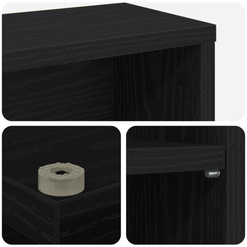 CD ormar Crni hrast 60 x 17 x 92 cm Konstruirano drvo - Crni hrast 1 60 x 17 x 92 cm Cijena