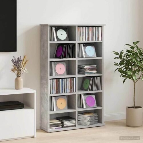 CD ormar Betonska siva 60 x 17 x 92 cm Konstruirano drvo - Betonska siva 1 60 x 17 x 92 cm Cijena