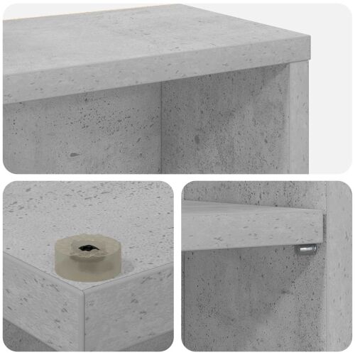 CD ormar Betonska siva 60 x 17 x 92 cm Konstruirano drvo - Betonska siva 1 60 x 17 x 92 cm Cijena