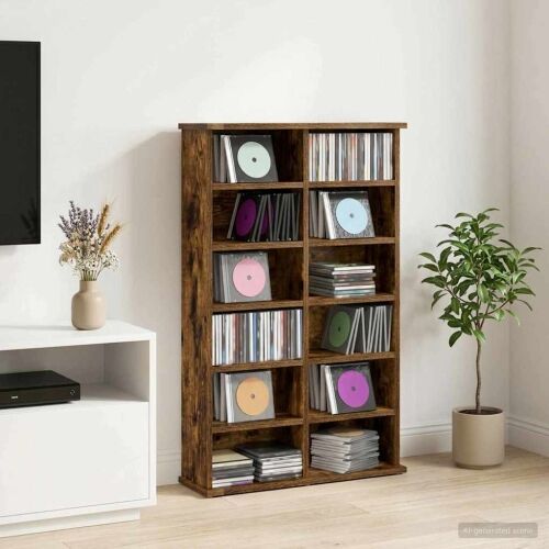 CD ormar Dimljeni hrast 60 x 17 x 92 cm Konstruirano drvo - Dimljeni hrast 1 60 x 17 x 92 cm Cijena