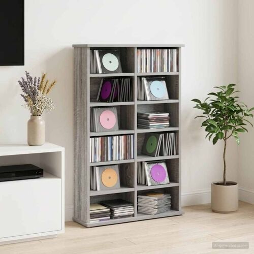 CD ormar Siva Sonoma 60 x 17 x 92 cm Konstruirano drvo - Siva Sonoma 1 60 x 17 x 92 cm Cijena