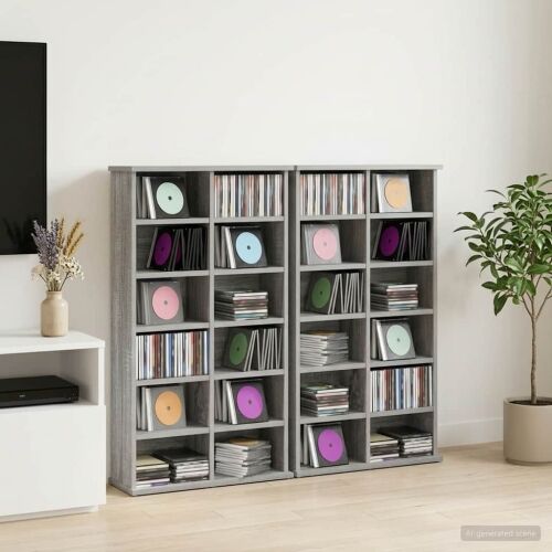 CD ormar 2 kom. Siva Sonoma 60 x 17 x 92 cm Konstruirano drvo - Siva Sonoma 2 60 x 17 x 92 cm Cijena