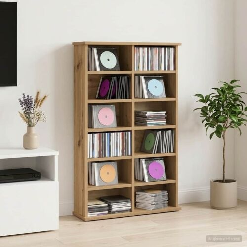 CD ormar Hrast artisan 60 x 17 x 92 cm Konstruirano drvo - Hrast artisan 1 60 x 17 x 92 cm Cijena