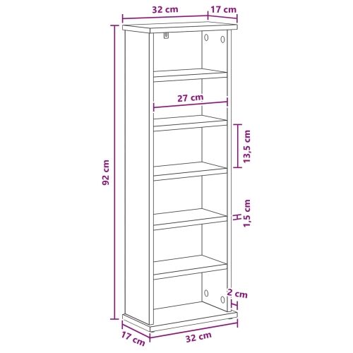 CD ormar Hrast sonoma 60 x 17 x 92 cm Konstruirano drvo - Hrast sonoma 1 60 x 17 x 92 cm Cijena