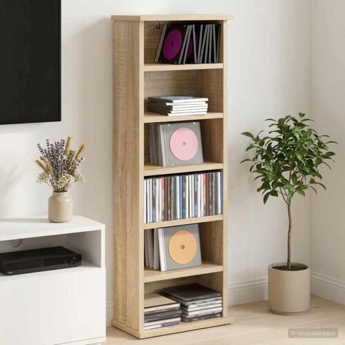 CD ormar Hrast sonoma 60 x 17 x 92 cm Konstruirano drvo - Hrast sonoma 1 60 x 17 x 92 cm Cijena