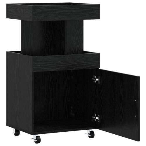 Barska kolica Crni hrast 50 x 41 x 89 cm Konstruirano drvo - Crni hrast Cijena