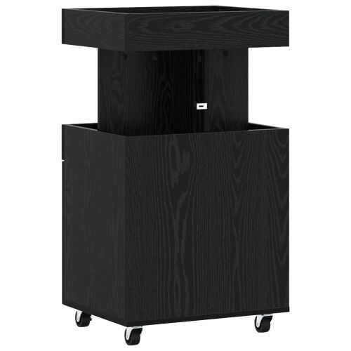 Barska kolica Crni hrast 50 x 41 x 89 cm Konstruirano drvo - Crni hrast Cijena