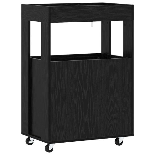 Barska kolica Crni hrast 60 x 39,5 x 89 cm Prerađeno drvo - Crni hrast Cijena