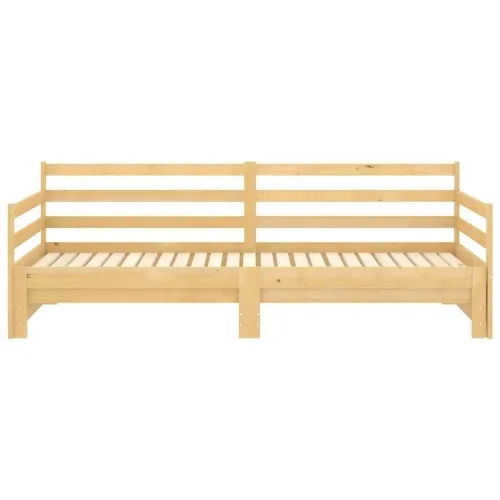 Dnevni krevet na izvlačenje 2 x (90 x 200) cm masivna borovina - Prirodna Cijena