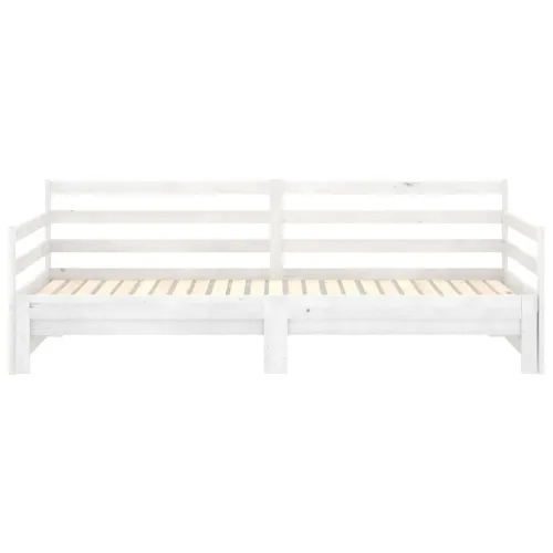 Dnevni ležaj na izvlačenje bijeli od borovine 2 x (90 x 200) cm - Bijela Cijena