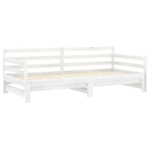 Dnevni ležaj na izvlačenje bijeli od borovine 2 x (90 x 200) cm - Bijela Cijena