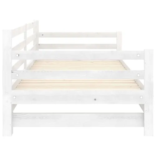 Dnevni ležaj na izvlačenje bijeli od borovine 2 x (90 x 200) cm - Bijela Cijena
