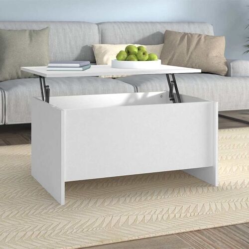 Stolić za kavu bijeli 80x55,5x41,5 cm od konstruiranog drva - Bijela 80 x 55 x 41.5 cm Cijena
