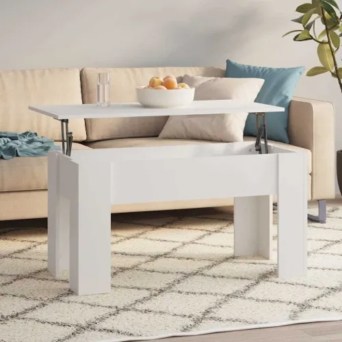 Stolić za kavu bijeli 101x49x52 cm od konstruiranog drva - Bijela 101 x 49 x 52.5 cm Cijena