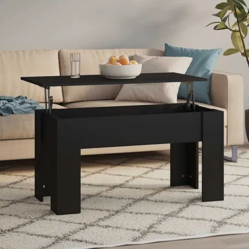 Stolić za kavu crni 101x49x52 cm od konstruiranog drva - Crna 101 x 49 x 52.5 cm Cijena