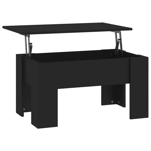 Stolić za kavu crni 79 x 49 x 41 cm od konstruiranog drva - Crna 79 x 49 x 42.5 cm Cijena