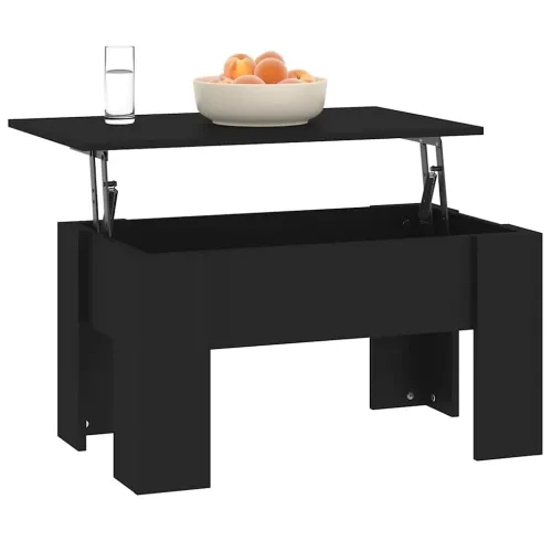 Stolić za kavu crni 79 x 49 x 41 cm od konstruiranog drva - Crna 79 x 49 x 42.5 cm Cijena