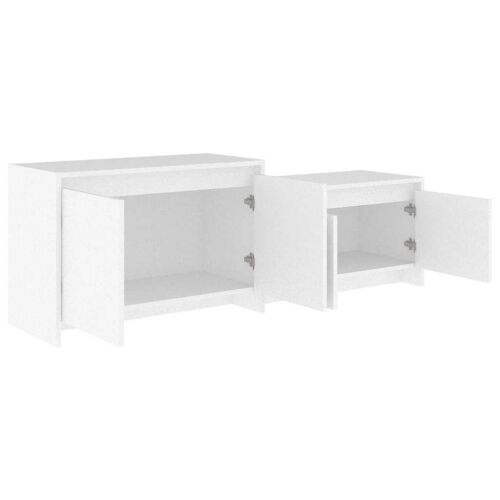 TV ormarić bijeli 146,5 x 35 x 50 cm od konstruiranog drva - Bijela Cijena
