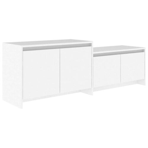 TV ormarić bijeli 146,5 x 35 x 50 cm od konstruiranog drva - Bijela Cijena