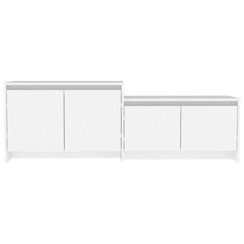 TV ormarić bijeli 146,5 x 35 x 50 cm od konstruiranog drva - Bijela Cijena