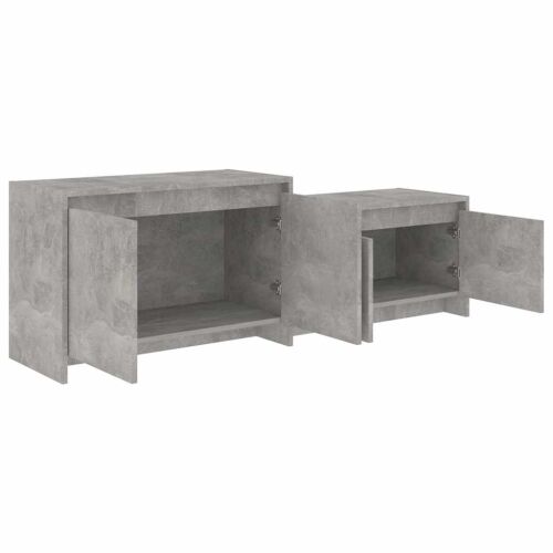 TV ormarić boja betona 146,5 x 35 x 50 cm od konstruiranog drva - Beton siva Cijena