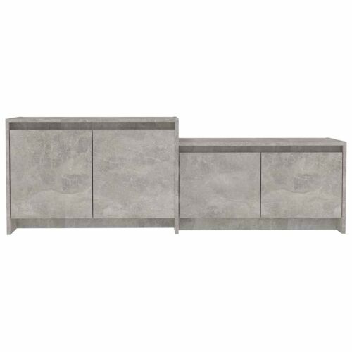 TV ormarić boja betona 146,5 x 35 x 50 cm od konstruiranog drva - Beton siva Cijena