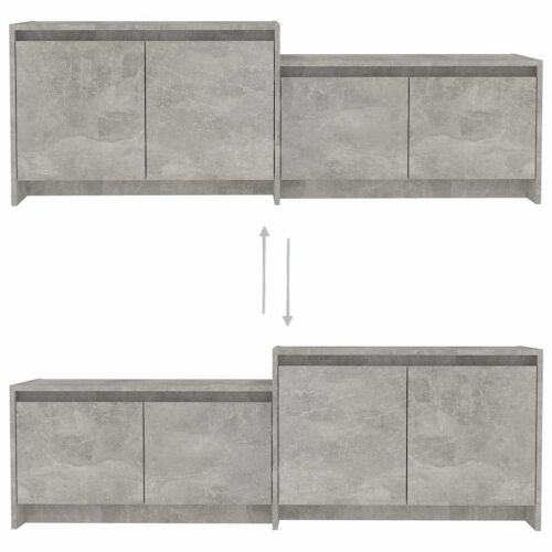 TV ormarić boja betona 146,5 x 35 x 50 cm od konstruiranog drva - Beton siva Cijena