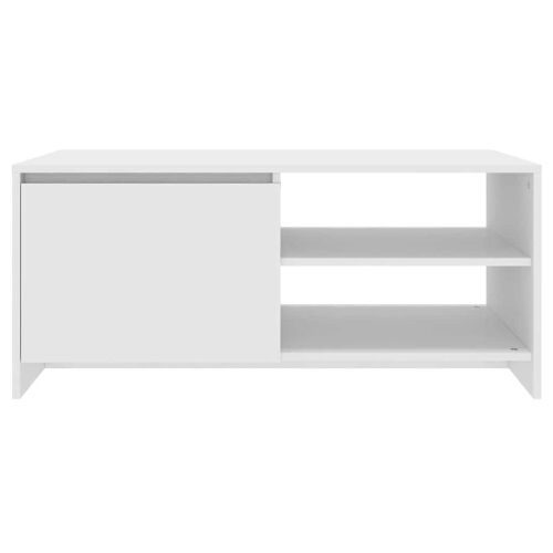 Stolić za kavu bijeli 102 x 50 x 45 cm od konstruiranog drva - Bijela Cijena