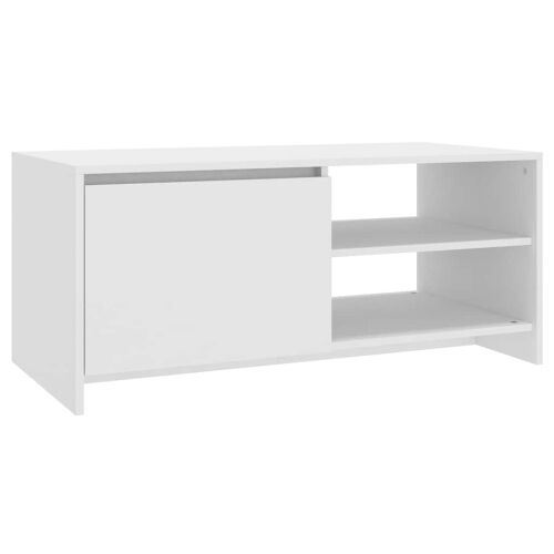 Stolić za kavu bijeli 102 x 50 x 45 cm od konstruiranog drva - Bijela Cijena