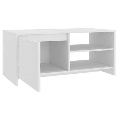 Stolić za kavu bijeli 102 x 50 x 45 cm od konstruiranog drva - Bijela Cijena