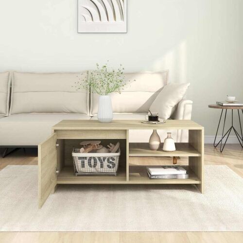Stolić za kavu boja hrasta 102 x 50 x 45 cm konstruirano drvo - Sonoma hrast Cijena