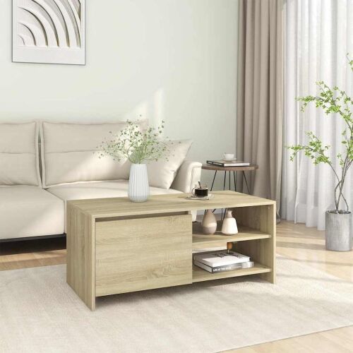 Stolić za kavu boja hrasta 102 x 50 x 45 cm konstruirano drvo - Sonoma hrast Cijena