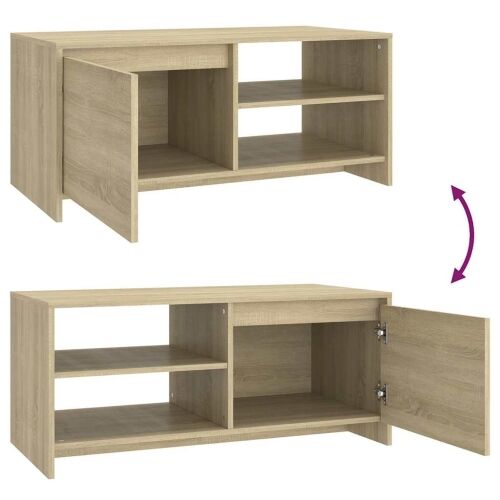 Stolić za kavu boja hrasta 102 x 50 x 45 cm konstruirano drvo - Sonoma hrast Cijena
