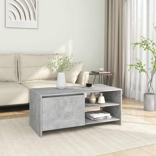 Stolić za kavu boja betona 102 x 50 x 45 cm konstruirano drvo - Beton siva Cijena