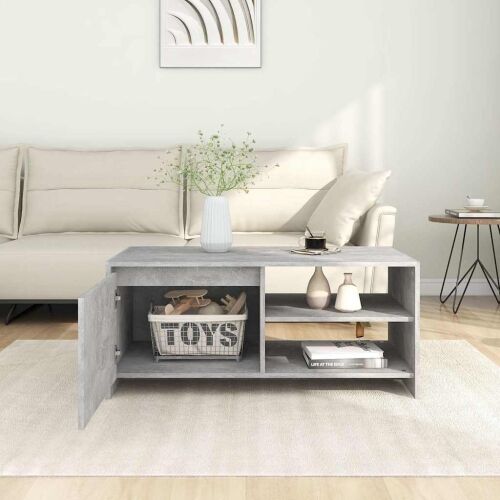 Stolić za kavu boja betona 102 x 50 x 45 cm konstruirano drvo - Beton siva Cijena