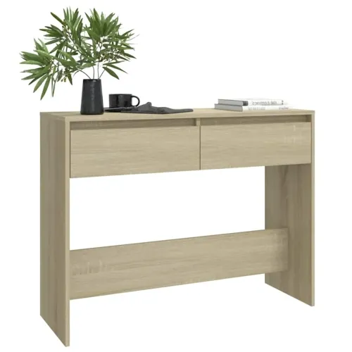 Konzolni stol boja hrasta 100 x 35 x 76,5 cm konstruirano drvo - Sonoma hrast Cijena