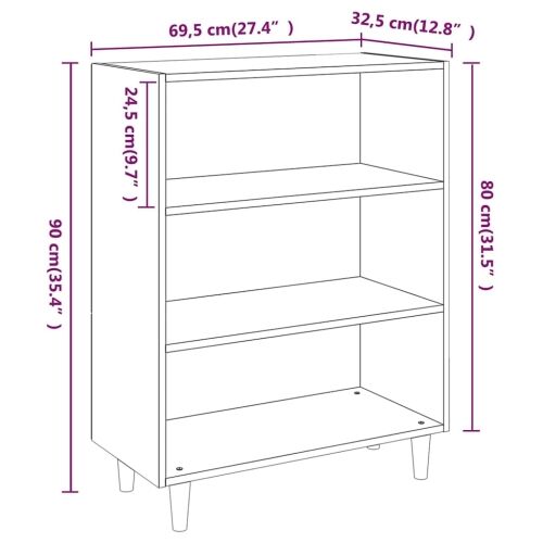 Komoda sjajna bijela 69,5x32,5x90 cm od konstruiranog drva - Visoko sjajno bijela Cijena