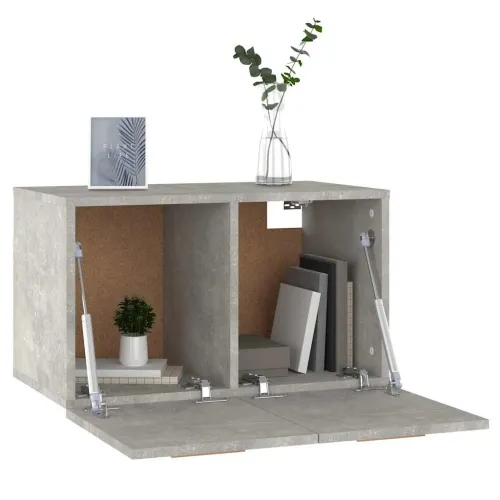 Zidni ormarić boja betona 60x36,5x35 cm od konstruiranog drva - Beton siva Cijena