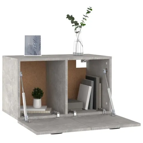 Zidni ormarić boja betona 60x36,5x35 cm od konstruiranog drva - Beton siva Cijena