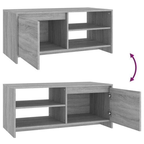 Stolić za kavu boja hrasta 102 x 50 x 45 cm konstruirano drvo - Sivi hrast sonoma Cijena