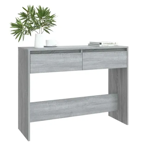 Konzolni stol siva boja hrasta 100x35x76,5 cm konstruirano drvo - Sivi hrast sonoma Cijena